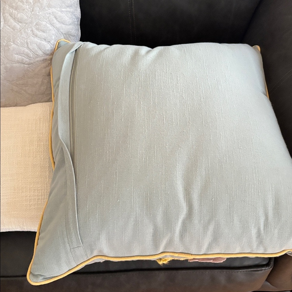 Embroidered Floral Decorative Pillow - Picture 2 of 4